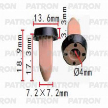 Фиксатор пластиковый PATRON Audi,Seat,Skoda,Volkswagen / P37-0574