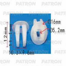 Фиксатор пластиковый PATRON зажимной (белый) NISSAN / P37-0579