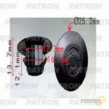 Заглушка пластиковая PATRON Lexus, Toyota / P37-0582