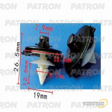 Клипса пластмассовая PATRON Audi, Seat, Skoda, Volkswagen / P37-0586