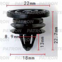 Клипса пластмассовая PATRON Audi,Seat,Skoda,Volkswagen / P37-0587