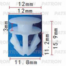 Зажим пластиковый PATRON Audi, Seat, Skoda, Volkswagen / P37-0593