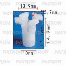 Фиксатор пластиковый PATRON крепления фары (серый) AUDI , SEAT , SKODA , VW / P37-0603