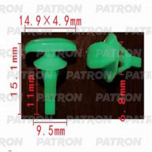 Зажим пластиковый PATRON Acura,Honda / P37-0605