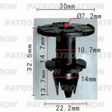 Фиксатор пластиковый PATRON BMW, Mini Cooper / P37-0608