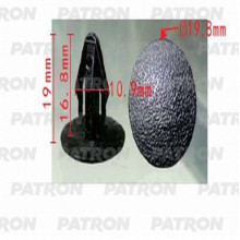 Клипса пластмассовая PATRON без штока NISSAN / P37-0611