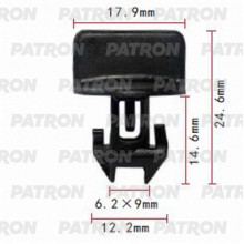 Штифт пластмассовый PATRON Ford,GM / P37-0625