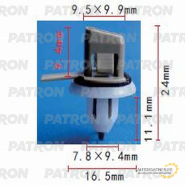 Клипса пластмассовая PATRON Lexus, Toyota / P37-0626