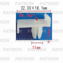Фиксатор пластиковый PATRON Mazda / P37-0628