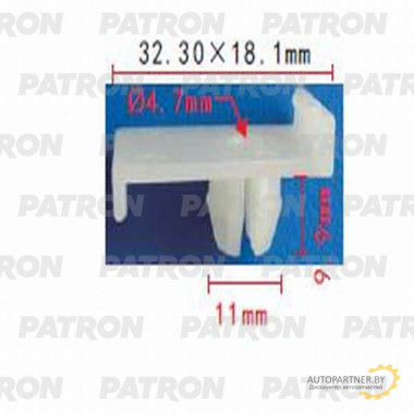 Фиксатор пластиковый PATRON Mazda / P37-0628