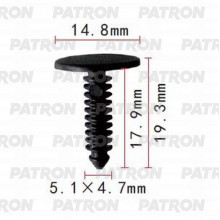 Клипса пластмассовая PATRON Daewoo, GM, Opel / P37-0633