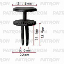 Клипса пластмассовая PATRON Chrysler / P37-0634