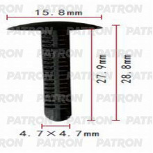 Клипса пластмассовая PATRON Acura,Honda / P37-0638