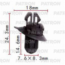 Клипса пластмассовая PATRON Lexus, Toyota / P37-0645