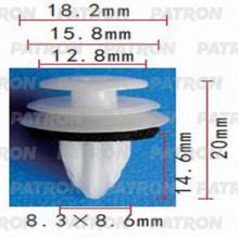 Клипса пластмассовая PATRON Lexus,Toyota / P37-0651