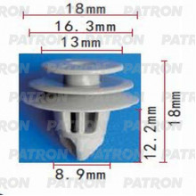 Клипса пластмассовая PATRON HONDA / P37-0652