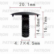 Клипса пластмассовая PATRON HONDA, NISSAN, NISSAN, TOYOTA / P37-0653