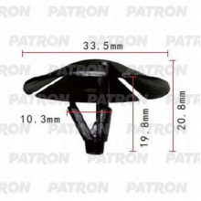 Клипса пластмассовая PATRON Chrysler / P37-0665