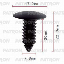 Клипса пластмассовая PATRON Chrysler, Dodge, Ford, GM, Opel / P37-0666