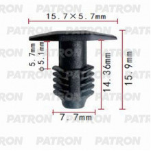 Клипса пластмассовая PATRON Hyundai,Kia / P37-0675