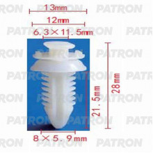 Клипса пластмассовая PATRON Chevrolet, Chrysler, Daewoo, Ford, GM, Opel / P37-0678