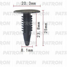 Клипса пластмассовая PATRON Chevrolet, Chrysler, Daewoo, Ford, GM, Opel / P37-0683