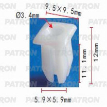 Фиксатор пластиковый PATRON Chrysler, Ford / P37-0685
