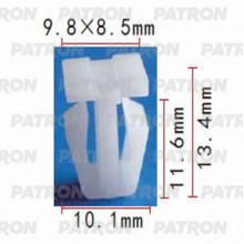 Клипса пластмассовая PATRON Acura,Honda / P37-0686