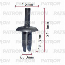 Клипса пластмассовая PATRON Ford / P37-0695