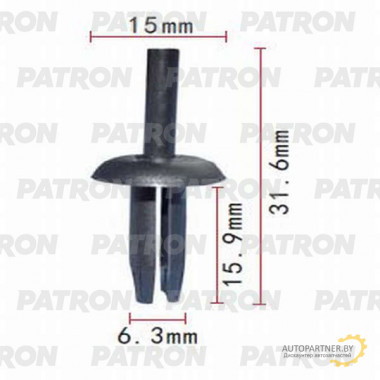 Клипса пластмассовая PATRON Ford / P37-0695