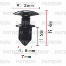 Клипса пластмассовая PATRON Chevrolet, Chrysler, Daewoo, Ford, GM, Opel / P37-0699
