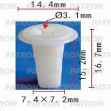 Фиксатор пластиковый PATRON Acura,Honda,Lexus,Toyota / P37-0702