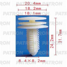 Клипса пластмассовая PATRON GM / P37-0705