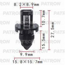 Клипса пластмассовая PATRON Acura,Honda / P37-0710