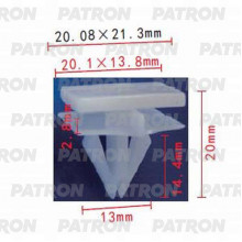 Клипса пластмассовая PATRON Chevrolet, GM / P37-0722