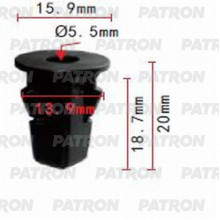 Фиксатор пластиковый PATRON Lexus, Toyota / P37-0724