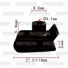 Скоба пластиковая PATRON Lexus, Mazda, Toyota / P37-0730