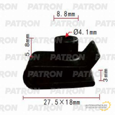 Скоба пластиковая PATRON Lexus, Mazda, Toyota / P37-0730