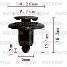 Клипса пластмассовая PATRON Lexus,Toyota / P37-0732