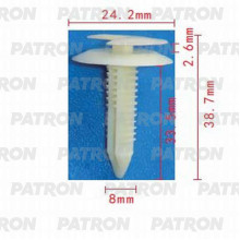 Клипса пластмассовая PATRON Chevrolet, Chrysler, Daewoo, Ford, GM, Opel / P37-0733