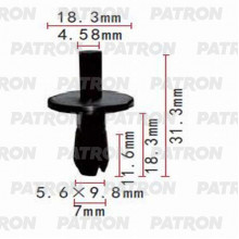 Клипса пластмассовая PATRON Ford / P37-0738