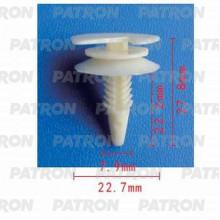 Клипса пластмассовая PATRON Chevrolet, Chrysler, Daewoo, Ford, GM, Opel / P37-0739