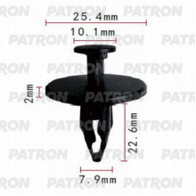 Клипса пластмассовая PATRON Ford, GM / P37-0745