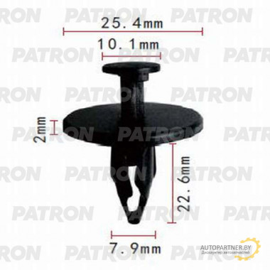 Клипса пластмассовая PATRON Ford, GM / P37-0745