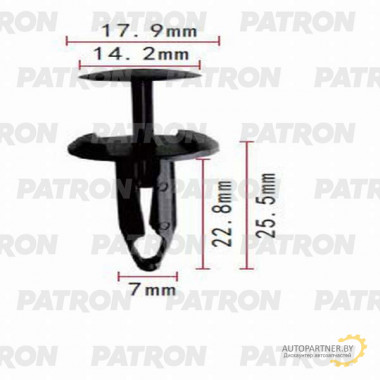 Клипса пластмассовая PATRON Ford / P37-0748