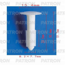 Клипса пластмассовая PATRON Chevrolet, Chrysler, Daewoo, Ford, GM, Opel / P37-0749