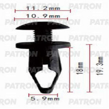 Клипса пластмассовая PATRON GM / P37-0752