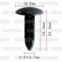 Клипса пластмассовая PATRON Chevrolet, Daewoo, GM, Isuzu / P37-0761