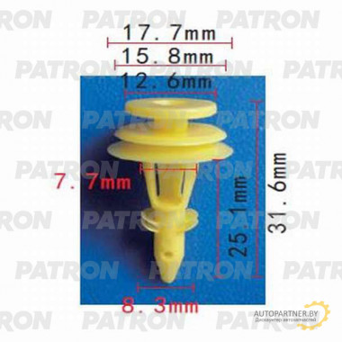 Клипса пластмассовая PATRON Chrysler, Jeep / P37-0765