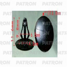 Клипса пластмассовая PATRON Ford, Hyundai, Kia, Mazda / P37-0772